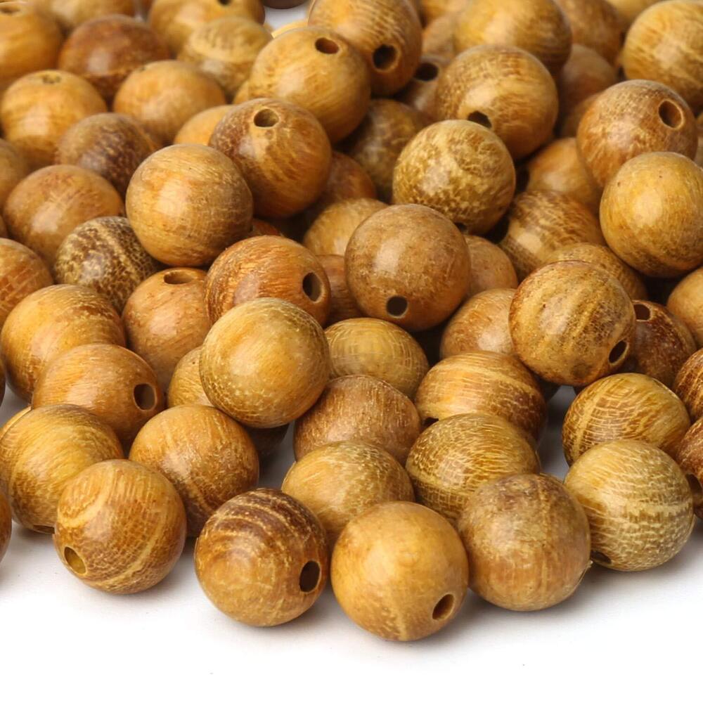 9120 200pcs 12mm Natural Sandalwood Round Beads Gorgeous Craft Handmade